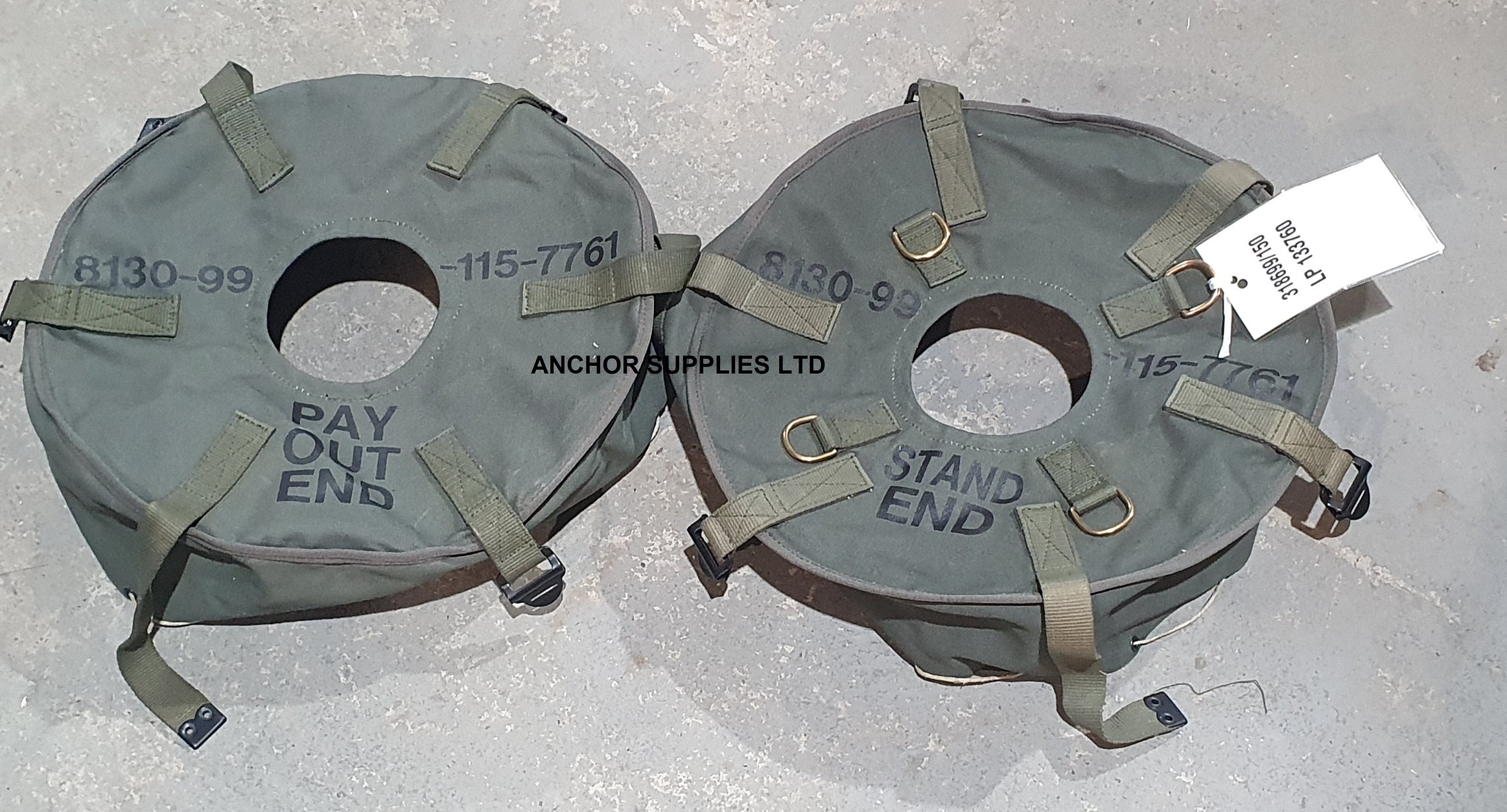 Ex British Army D10 Canvas Cable Reel Holder / Cover Clansman