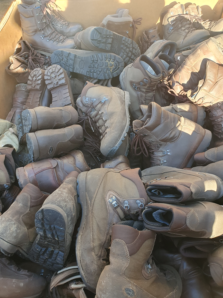 Job lot British Army Boots 100 Pairs