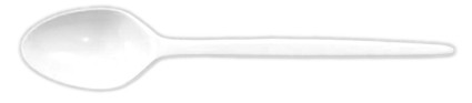 1000 Plastic Dessert Spoons White