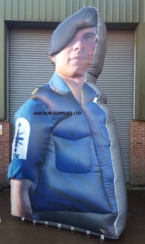 Ex Marines Event Display Inflatable / Blow Up Marine with Blower 
