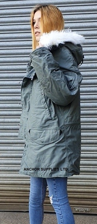 Genuine Ex US Air Force N-3B Extreme Cold Weather Snorkel Parka