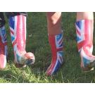 Wellies were the only suitable foot wear at this years war and peace show!